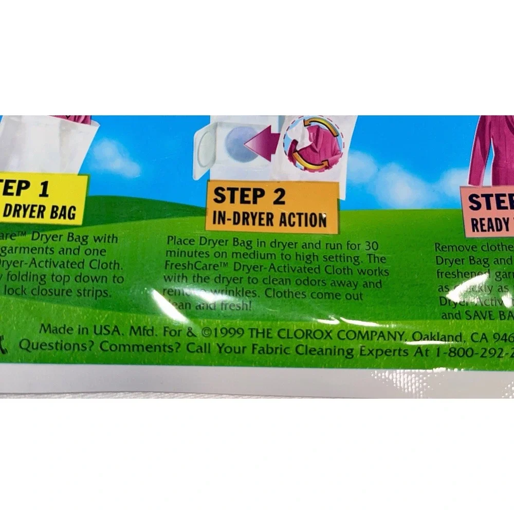 Clorox FreshCare Kit Dryer Activated Refill Cloths W/ Bag Discontinued Product!